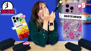 24 IPHONE HOESJES SCHILDEREN in 24 UUR  Challenge [upl. by Janyte]