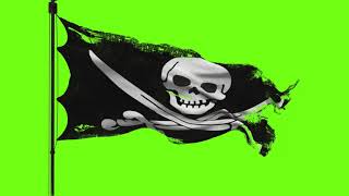 PIRATE FLAG🏴‍☠️ GREEN SCREEN FULL HD DOWLOAD FREE👇 [upl. by Nnylyam419]