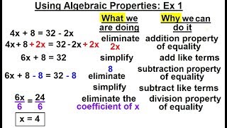 Geometry  Ch 2 Reasoning and Proofs 43 of 46 Using Algebraic Properties 1 [upl. by Ollie]