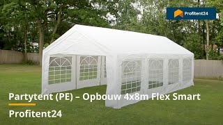 Partytent PE – Opbouw 4x8m Flex Smart [upl. by Isoj]