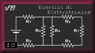 10  Circuito con Resistori  ESERCIZI DI ELETTROTECNICA [upl. by Landri]