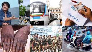 Old City Metro Train  Monkey Pox Telangana  Heavy Rain  New Pension  Poly Graph Test Saudi Rain [upl. by Analat]