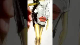 BALMAIN balmain fashionweekparis fashionweek fashionsketch fashionillustration [upl. by Jo-Anne]