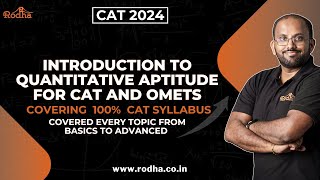 CAT Exam Preparation 2024  Introduction to Quantitative Aptitude Preparation [upl. by Stralka]