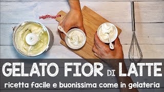 GELATO FIOR DI LATTE FATTO IN CASA ricetta facile e buonissima come in gelateria [upl. by Oliric79]