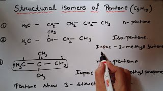 Draw structure isomers of pentane class 11 [upl. by Jelks]