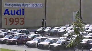 FLASHBACK 1993  AudiWerk Neckarsulm Vorbeifahrt mit dem Zug  Passing the AUDI factory by train [upl. by Oralie605]