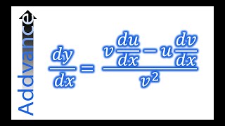 Differentiation Quotient Rule  Alevel and IB Maths 😊➕ Addvance Maths [upl. by Iron]