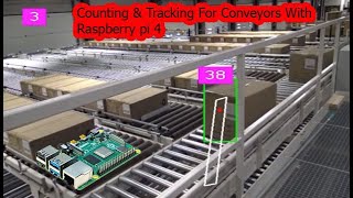 raspberry pi 4 object detection tracking and counting  Object Counting Conveyor using Python OpenCV [upl. by Leunas]