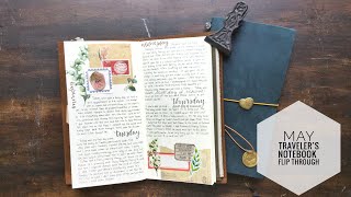 May Travelers Notebook Flip Through [upl. by Nonek]