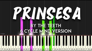 Prinsesa by The Teeth 6 Cycle Mind version synthesia piano tutorial  sheet music amp lyrics [upl. by Llamaj]