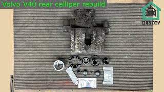 Volvo V40 Rear Brake Calliper Rebuild [upl. by Annaitat]