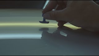 Glue Pulling Aluminum Crease  PDR Training Tutorial [upl. by Ymmat882]