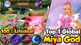 Miya Best Build and Emblem for Auto Savage  Top 1 Global Miya [upl. by Ramat]