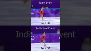 Alina Zagitova✨ Olympics⛸ 【Team Event VS Individual Event】 [upl. by Tillfourd]