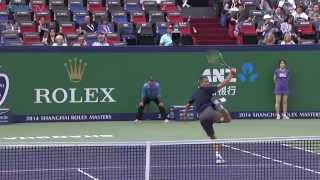 Feliciano Lopez Hits Shanghai Hot Shot Against Youzhny [upl. by Wareing]