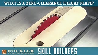 What is a ZeroClearance Throat Plate  Rockler Skill Builders [upl. by Annaxor976]