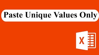 How to copy data and paste unique values only in excel [upl. by Charlton935]