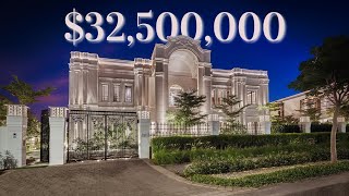 Touring a 32500000 MEGA MANSION Designed for ROYALTY  Dubai Hills [upl. by Toulon]