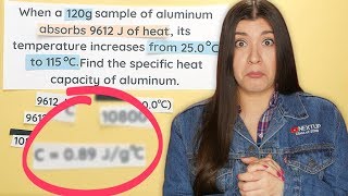 Calorimetry Examples How to Find Heat and Specific Heat Capacity [upl. by Eibbed455]