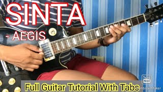 SINTA  AEGIS FULL GUITAR TUTORIAL WITH TABS  REMASTERED  INTRO  LEAD  CHORDS  SOLO [upl. by Claretta90]