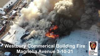 Mutual Aid to Westbury for a Working Commercial Building Fire [upl. by Seiden]