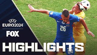 Slovakia vs Romania Highlights  UEFA Euro 2024 [upl. by Burkitt]