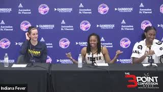 Indiana Fever postgame presser after their 8881 win over the Washington Mystics [upl. by Alleirbag]