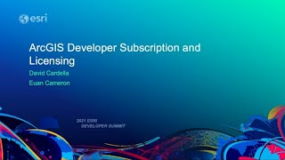 ArcGIS Developer Subscription and Licensing [upl. by Ahselrac]