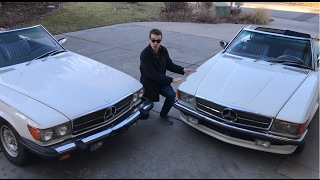 A Tale of Two Mercedes One was BANNED from the USA 1985 500SL vs 380SL [upl. by Meelak]