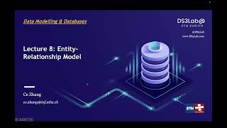 Lecture 8 Entity Relationship Models Data Modelling and Databases 2022 [upl. by Ynamrej500]