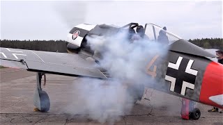 FOCKE WULF 190  14 Cylinder 1900hp Radial Engine Run  Hangar10 [upl. by Eissalc]