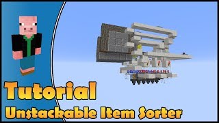 The Unstackable Item Sorter For AFK Fish Farm  Minecraft Redstone Tutorial [upl. by Cristiona]