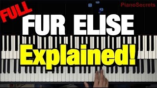 Beethoven  Für Elise  Piano Tutorial How to Play Lesson Complete [upl. by Enilegna]