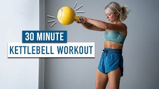 30 MIN Advanced Kettlebell HIIT Workout  Full Body No Repeat [upl. by Parry]