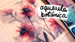 Pintando uma Aquarela Botânica [upl. by Nanaek865]