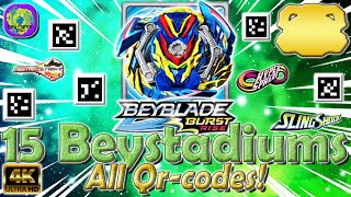 All QrCodes Beystadiums  Beyblade Burst Rise [upl. by Phonsa606]