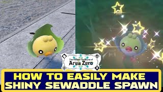 HOW TO EASILY MAKE SHINY SEWADDLE SPAWN IN TEAL MASK DLC  Easy Shiny Guide [upl. by Suki]