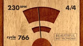 230 BPM 44 Wood Metronome HD [upl. by Gordy]