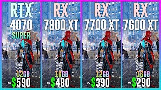 RTX 4070 SUPER vs RX 7800 XT vs RX 7700 XT vs RX 7600 XT  Test in 25 Games [upl. by Lleoj]