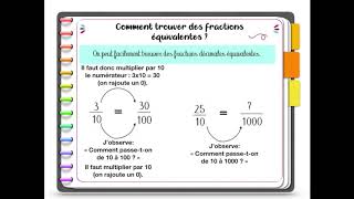 connaître les fractions décimales [upl. by Bernj]