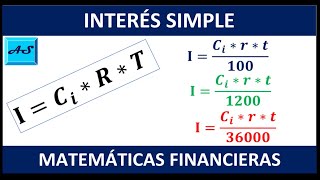 INTERES SIMPLE CON EJEMPLOS RESUELTOS [upl. by Calan573]