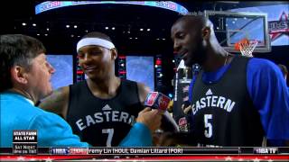 Kevin Garnett amp Carmelo Anthony make fun of Craig Sagers suit [upl. by Trici]