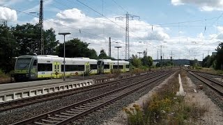 Forchheim Oberfranken mit ICEs agilis ET 442 Nürnberger SBahn und Regionalzüge Güterzug [upl. by Solomon241]