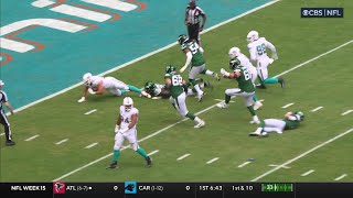 Sack fumble sets up Raheem Mosterts Dolphins record [upl. by Eelirrem330]