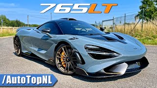 McLaren 765LT 340kmh REVIEW on AUTOBAHN by AutoTopNL [upl. by Goodill850]