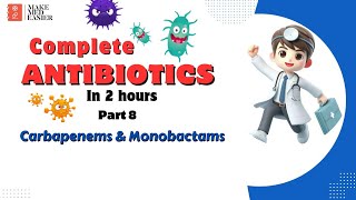 Antibiotics Part 8 Carbapenems amp Monobactams antibiotics medicine antibioticresistance neetpg [upl. by Derwon]