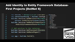 Add Identity to Entity Framework DatabaseFirst Projects DotNet 6 [upl. by Crosley380]