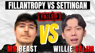 Kalian Bisa Nilai Sendiri Apakah Mr Beast Atau Willie Salim Settingan Vs Fillantropy 😱 mrbeast [upl. by Zetnauq]