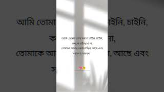 বাংলা হৃদয়ছোঁয়া শায়েরি স্ট্যাটাস ভিডিও  Bangla Shayari Status tiktok status sad shorts [upl. by Cira]